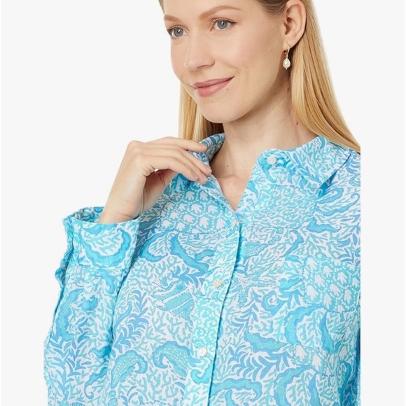 Lilly Pulitzer Women's Coralynn Button-Down - Picture 5 of 16